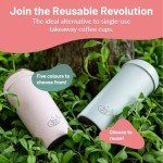 BioGo 16oz Pink Reusable Travel Mug With Lid