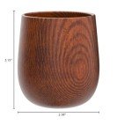 Wooden Tea Cups Set - 4 Natural Wood Mugs