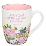 Inspirational Floral Scripture Mug for Women