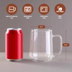 Set of 2 Borosilicate Glass Coffee Mugs
