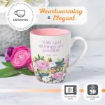 Inspirational Floral Scripture Mug for Women