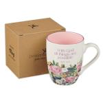Inspirational Floral Scripture Mug for Women
