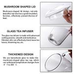 Lezero Glass Tea Cup with Strainer and Lid