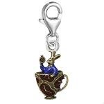 Sparkly Rabbit in Tea Cup Charm