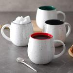 Large Ceramic Coffee Mugs Set of 4