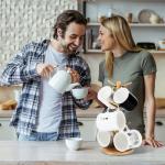 Bamboo Mug Holder with 6 Hooks for Display