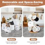 Bamboo Mug Holder with 6 Hooks for Display