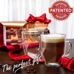 Double Walled Glass Coffee Mugs - Set of 2