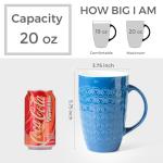 AmorArc Set of 6 Extra Large Coffee Mugs