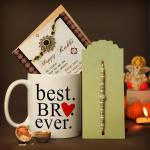 Rakhi Gift Set with Coffee Mug and Card