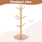 Bamboo Mug Holder with 6 Hooks for Display