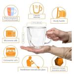 Double Walled Glass Coffee Mugs - Set of 2