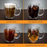 Double Walled Glass Coffee Mugs - Set of 2