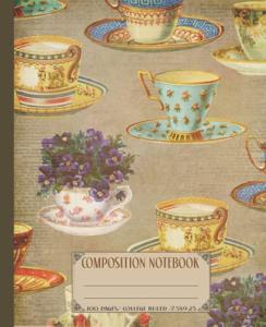 Vintage Steampunk Teacup Composition Notebook Journal