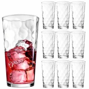 Set of 10 Highball Glasses for Drinks
