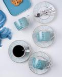Modern Mint Green Tea and Coffee Set for 4
