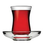 Set of 12 Turkish Tea Cups and Saucers