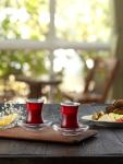 Set of 12 Turkish Tea Cups and Saucers