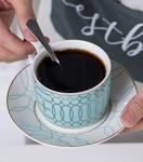 Modern Mint Green Tea and Coffee Set for 4