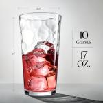 Set of 10 Highball Glasses for Drinks