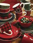 Christmas Plaid 16 oz. Mug Set of 6