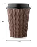 12 oz Insulated Disposable Coffee Cups with Lids