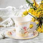 24 Disposable Paper Tea Cups with Plates