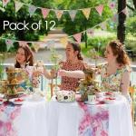 Vintage Floral Disposable Tea Cup & Saucer Set