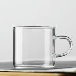 Zurucily Clear Glass Tea Cups Set of 6
