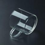 Zurucily Clear Glass Tea Cups Set of 6