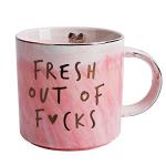 Funny Sarcastic Pink Marble Coffee Mug 11.5oz