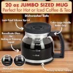 Funny Jumbo Coffee Mug with Spill-Proof Lid