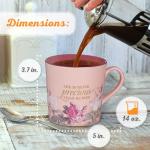 Inspirational Pink Floral Ceramic Mug for Women