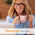 Inspirational Pink Floral Ceramic Mug for Women