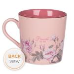 Inspirational Pink Floral Ceramic Mug for Women