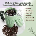 Plant-Based Reusable Coffee Cup 16oz - Sage Green