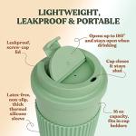 Plant-Based Reusable Coffee Cup 16oz - Sage Green