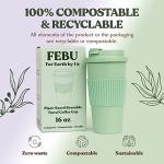 Plant-Based Reusable Coffee Cup 16oz - Sage Green