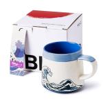 BICETTO 15oz Japanese Ukiyo-e Ceramic Coffee Mug