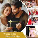 Personalized Ceramic Women Coffee Mug Tea Cup with Lid Heavy Pretty Large Pink Customized Cool Cute Women Birthday Christmas Gift for Her Wife Mother Day Grandma Girlfriend Friend Friendship Unique,A