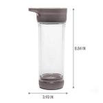 Press and Go Iced Tea Tumbler For Loose Leaf or Bagged Teas, Double Wall Travel Tea Mug with Stainless Steel Infuser, Leakproof, Dishwasher Safe