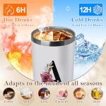 20 Oz Insulated Coffee Cup with Lid Stainless Steel Spill Leak Proof Heavy Large Reusable Thermal Travel Hot Tea Mug Camping Big Water Tumbler Custom Personalized Cool Women Mom Christmas Gift