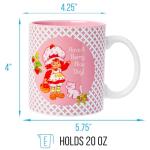 Silver Buffalo Strawberry Shortcake and Custard “Have a Berry Nice Day” Ceramic Mug, 20 Ounces