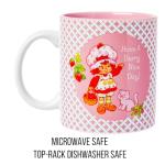 Silver Buffalo Strawberry Shortcake and Custard “Have a Berry Nice Day” Ceramic Mug, 20 Ounces