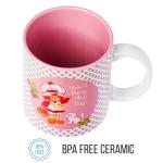 Silver Buffalo Strawberry Shortcake and Custard “Have a Berry Nice Day” Ceramic Mug, 20 Ounces