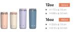 MingSphere Insulated Coffee Tumbler with Flip Lid, Double Wall Vacuum Stainless Steel, Keeps Hot 8 Hours/Cold 12 Hours, Leakproof Travel Mug, Wide Mouth (Lavender Purple, 12oz)
