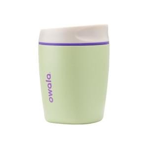 Owala SmoothSip Insulated Stainless Steel Coffee Tumbler, Reusable Iced Coffee Cup, Hot Coffee Travel Mug, Perfect for Cappuccino, BPA Free, 10 oz, Green (Hip Cactus)