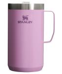 Stanley Stay-Hot Camp Mug 24 oz | Press Fit Drink Through Lid | Cup for Coffee, Tea and Drinks | Insulated Stainless Steel Coffee Mug | BPA-Free | Lilac Gloss