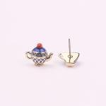 Opexicos 2Pcs Elegant Teacup Sweater Pendant Necklace Chain Tea Cup Pendant Retro Teapot Teacup Set Earrings