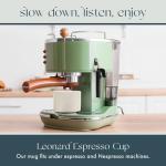 Folk Ceramics Leonard Ceramic Espresso Cups | Modern Stackable Demitasse Mugs for Espresso | Thick Walled, Handleless, Durable, Dishwasher & Microwave Safe | Set of 2, 3oz | Fog Grey